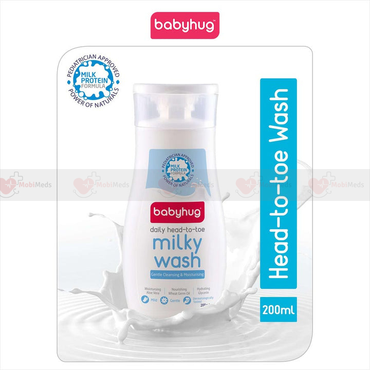 Babyhug Milk Protein Formula Daily Head To Toe Milky Wash - 200 ml