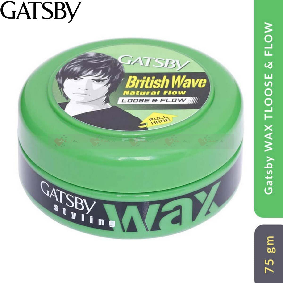 Gatsby Wax 75GM- LOOSE&FLOW (GREEN)