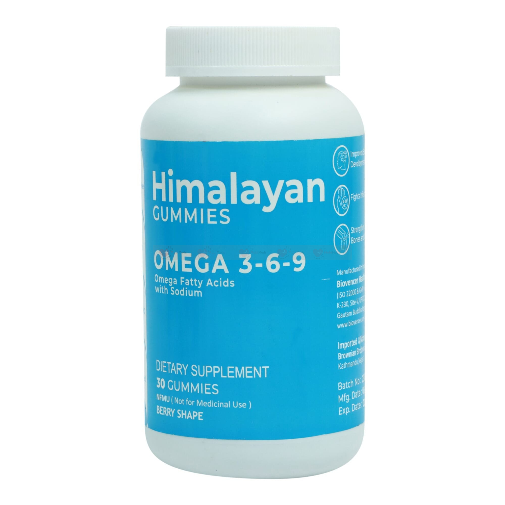 Himalayan Gummies Omega Fatty Acids With Sodium 3-6-9 For Men And Women (30 Gummies)