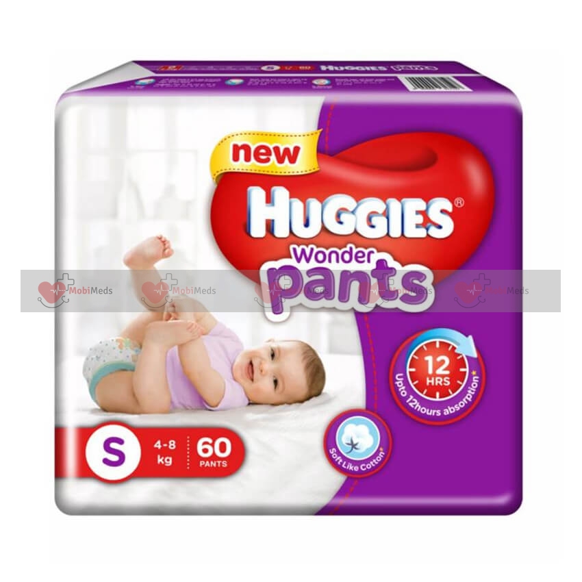  Huggies Wonder Pants Small (4-8 kg) 60 pants 