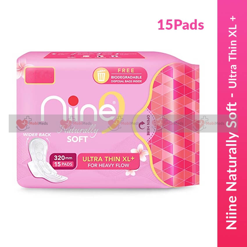 Niine Naturally Soft Ultra Thin XL plus, (15 pads)